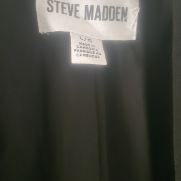 Steve Madden Black Classic Blazer Jacket Size Large Business Professional - Picture 2 of 8